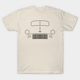 Morris Minor Series II "highlight" 1950s British classic car outline black T-Shirt